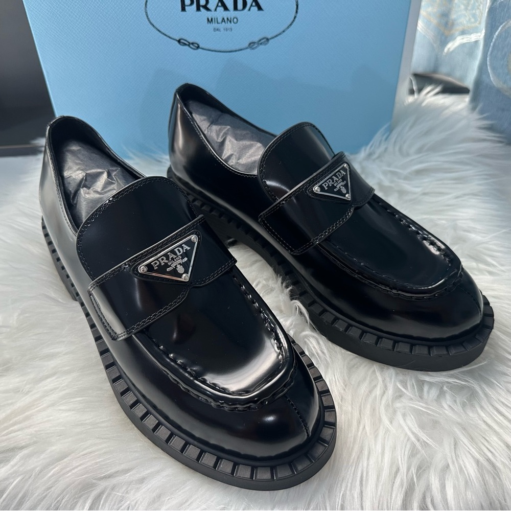 Prada Women's Black Patent Loafers